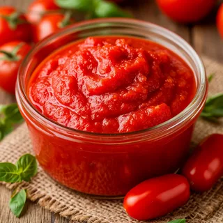 تصویر 1 از رب گوجه فرنگی سحر شیشه‌ ای با طعم طبیعی بدون افزودنی‌ های شیمیایی